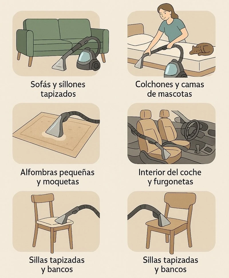 Usos de una aspiradora para tapicería en casa